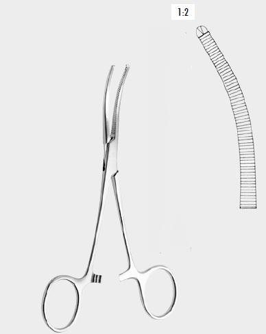 Кровоспинний затискач РОЧЕСТЕРА – ОХСНЕРА (ROCH. OCHSNER) 16,0 см (cm), вигнутий. Бренд: Zepf (Зепф)